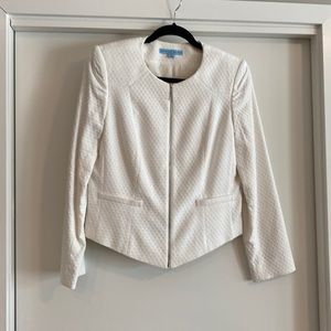 Size 8 White Antonio Melani Zipper Jacket